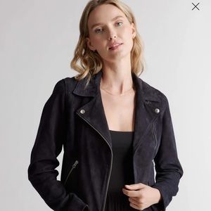 Quince suede biker jacket XL
